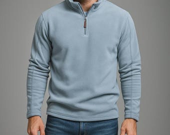 Sudadera con cremallera para hombre: moderna chaqueta tipo jersey, cálida para el invierno.