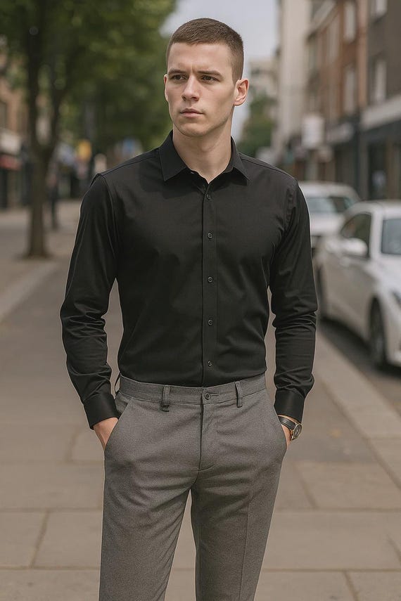 slim fit dress slacks Calvin Klein Performance Slim Fit Dress Shirt main image 1