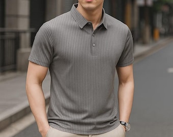 Polo de verano para hombre, camiseta de manga corta de corte entallado, ropa informal de golf, camiseta urbana moderna, camiseta elegante para negocios, camisa de oficina y viajes.