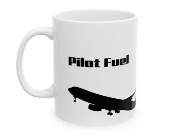 Pilot Tanktop | Flugzeug Silhouette Kaffeetasse