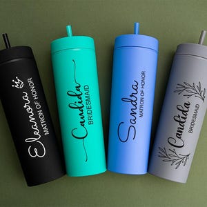 Personalized Tumbler With Lid And Straw, Personalized Custom Tumbler, Bridesmaid Proposal, Bachelorette Party ,Bachelorette Party Gifts