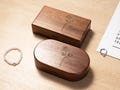 Custom Engraved Wooden Jewelry Box – Personalized Name & Birth Flower Keepsake
