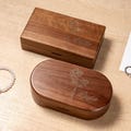 Personalized Wooden Jewelry Box with Name and Birth Flower Engraved Keepsake, Walnut box