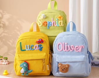 Personalized Kids Backpack, Custom Toddler Book Bag, Kindergarten School Backpack