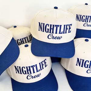 Custom baseball cap, trucker cap,game cap, band cap, embroidered text,personalized game day cap, blue five-panel two-tone baseball cap