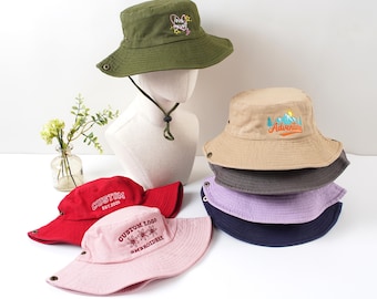 Custom embroidered bucket hats, chunky hats, personalized logo sun hats, camping and hiking hat, outdoor hats, mountaineering hat