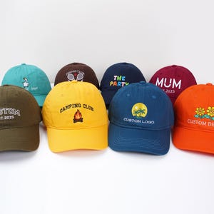 Personalized embroidered hat with embroidered text and logo, groomsmen gifts, new dads and moms, business parties, holiday gifts