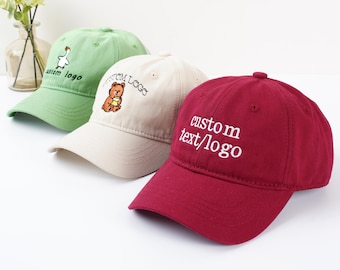 Custom text/logo embroidery hat, personalized children hat, baby hat, baseball cap, son, daughter gift, kid hat, party gift, Christmas gift