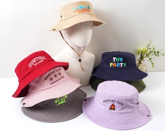 Embroidered Bucket hat, custom hat, sun hat, camping hat, summer hat, hiking hat, personalized customization, travel sun hat
