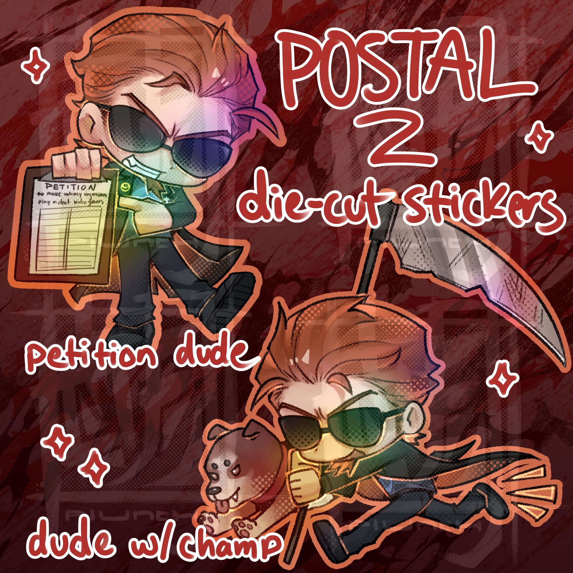 Postal 2 Dude Sticker Set - Etsy