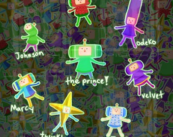 Katamari Damacy - The Prince + Cousins Flake Stickers