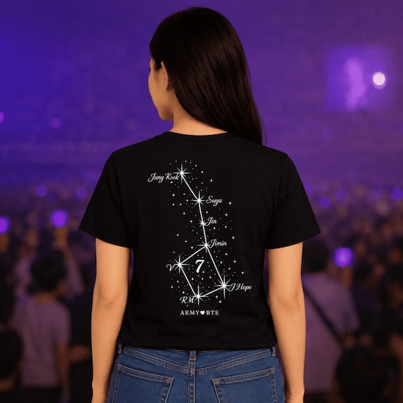 Army Loves BTS 7 Tattoo Big Dipper Shirt, Back Print Design Only