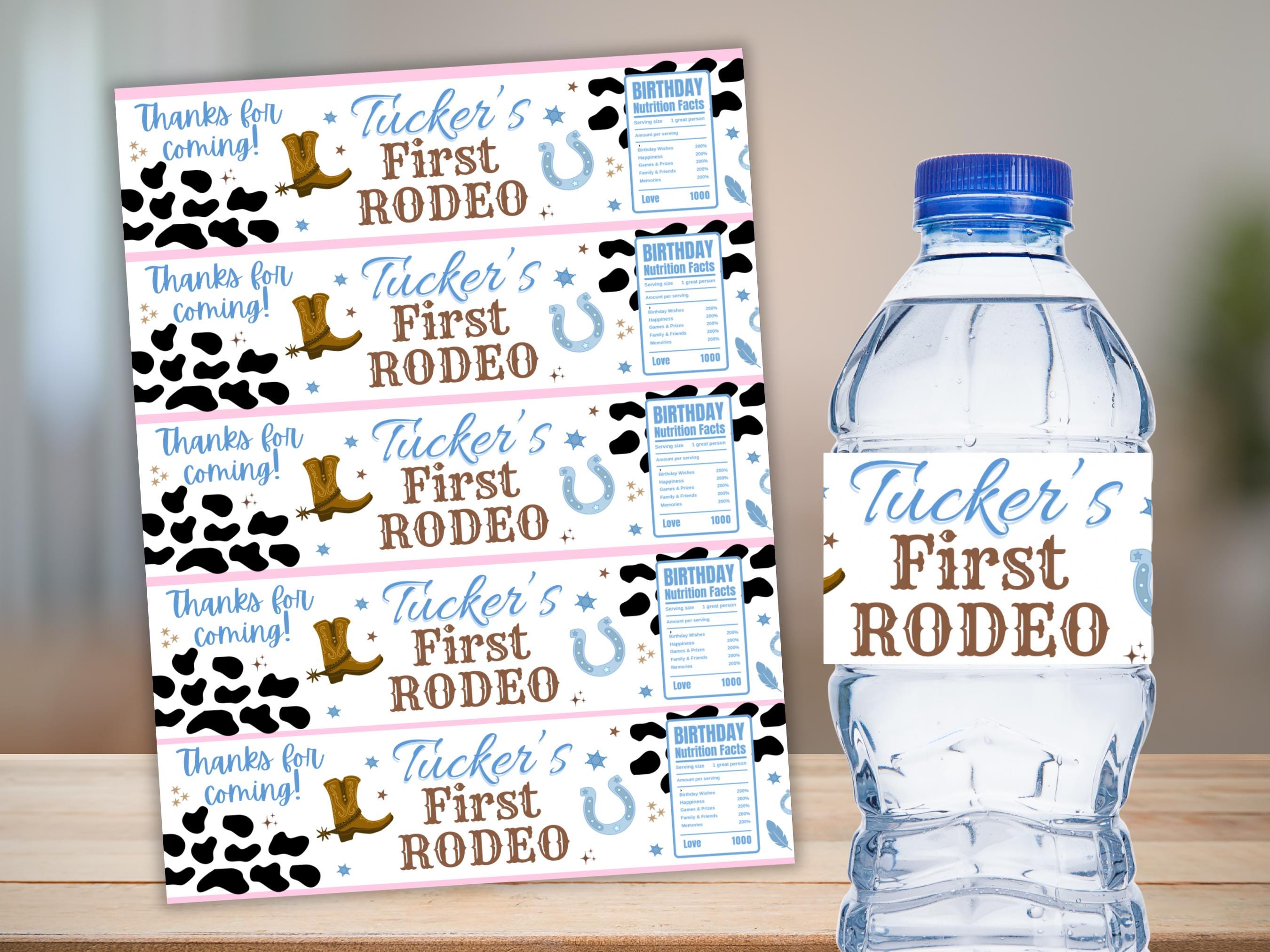My First Rodeo Chip Bag Cowboy First Rodeo Chip Bag, Water Bottle Labels, Sticker Template ...