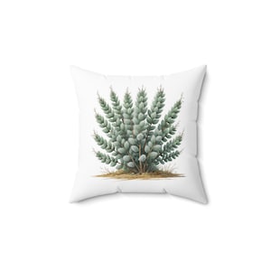 Botanical Throw Pillow - Sage | Throw Pillow, Living Room Decor, Herbal Decor, Botanical Design, Sachet Pillow