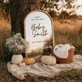 Minimal Fall Autumn Baby Announcement Digital Editable Fall Baby Reveal Canva Template Minimal Pregnancy Baby Fall Autumn Reveal Pregnancy