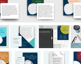 Todas las hojas de trabajo de escritura a mano / Paquete completo de tienda de 11 hojas de trabajo