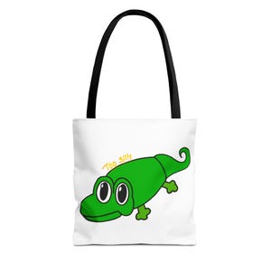 Adorable Gecko Tote Bag - Fun AOP Design, Eco-Friendly Shopping Bag, Cute Gift for Nature Lovers, Beach Outings, Everyday Use