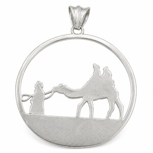 Camel Desert Pendant, 925 Sterling Silver Pendant, Camel Necklace Charm, Handmade Desert Jewelry, Travel Gift, Boho Pendant