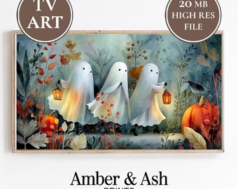 Ghost Halloween Samsung Frame TV Art | Fall Digital Download