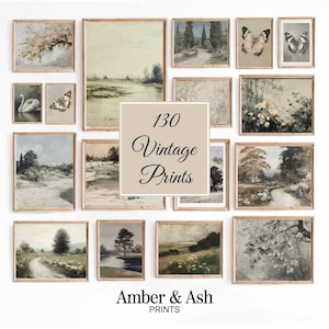 130+ French Country Gallery Wall Prints: Vintage Cottagecore Decor, Light Academia Farmhouse Bundle Printables (Digital Download 158)