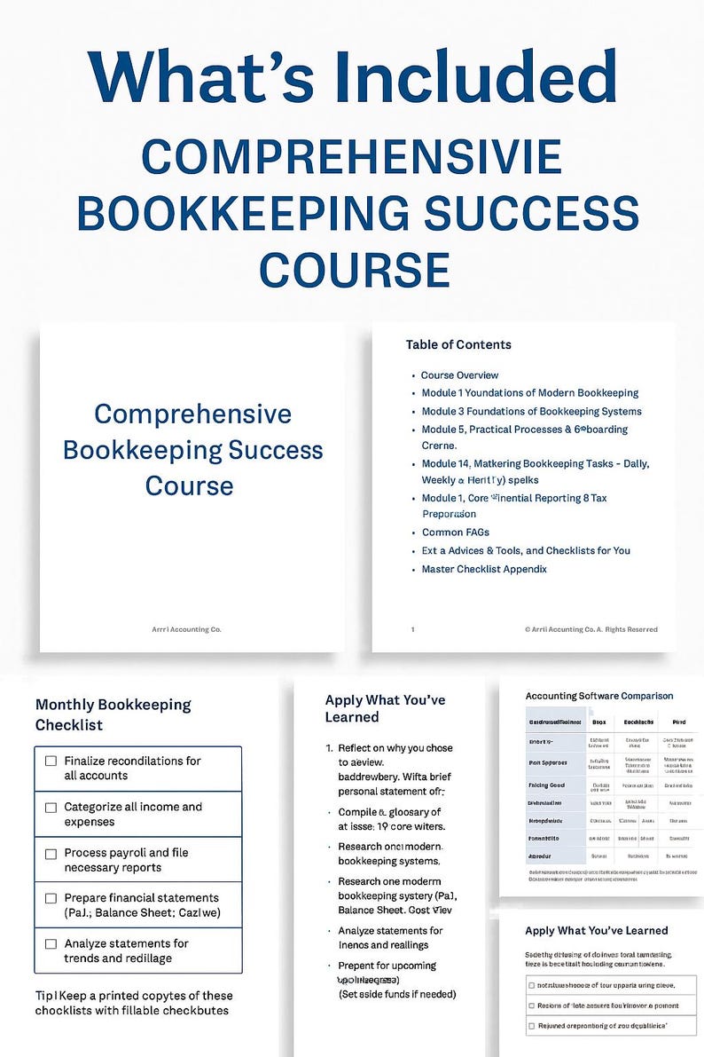 Bookkeeping Module Digital Professional Bookkeeping Success Course: 6 Major Modules ...