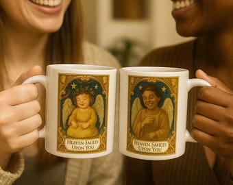 Victorian Angel Mug, Heaven Smiles Upon You — Ceramic Mug 11oz