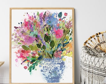 Inspirational Art | Boho Decor | Modern Farmhouse | Watercolor Floral  | Uncommon Faith by Amylee Weeks | Art Print or Canvas