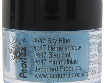 Pearl Ex powdered pigment, Sky Blue, 3 gram jar