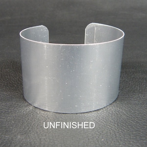 Aluminum Cuff Bracelet Blanks 1 1/2 inch x 6 inch, DOZ, unfinished for bead embroidery, polymer clay, decoupage, wire wrapping, alcohol inks