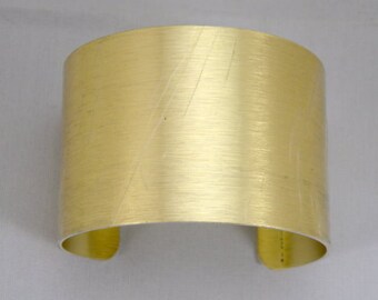 1 3/4" x 6" (1.75 x 6)  Gold anodized aluminum cuffs blanks, dozen