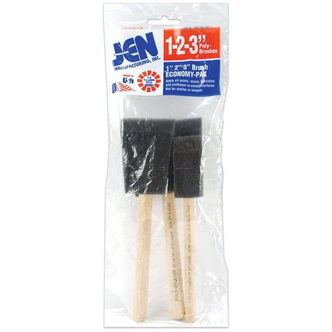 Foam Brush 3 Pack, Disposable Foam Applicators for Decoupage and More 