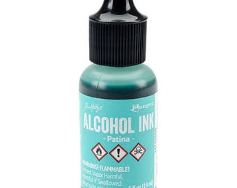 Tim Holtz Alcohol inkt, Patina, blauw-groene alcohol inkt