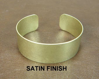 Brass Cuff Bracelet Blank, 3/4" x 6", Satin finish, One Dozen, perfect for decoupage, alcohol inks, wrist corsages and more!