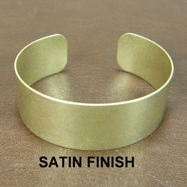 Brass Cuff Bracelet Blank, 3/4" x 6", Satin finish, One Dozen, perfect for decoupage, alcohol inks, wrist corsages and more!