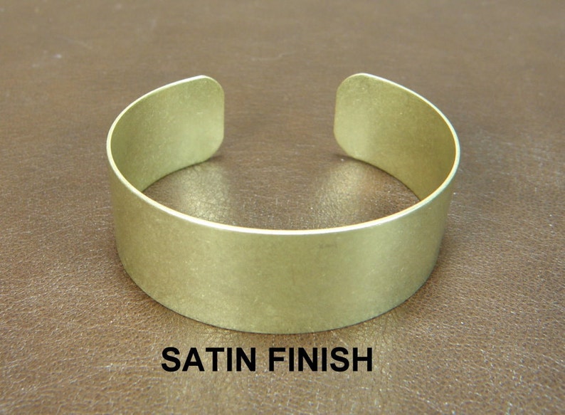 Brass Cuff Bracelet Blank 3/4 X 6 Satin Finish Etsy