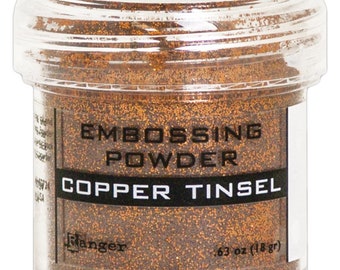 Ranger embossing powder, Copper Tinsel