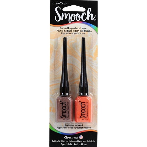 ColorBox Marbleizing With Smooch marbleizing ink 2 pack set, Mocha/Sweet Melon