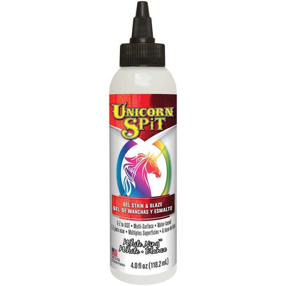 Unicorn SPiT gel stain and glaze in One White Ning 4oz | Etsy Unicorn SPiT gel sta