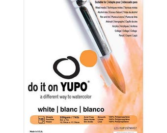 Yupo Paper, White, 5" x 7", 10 sheets