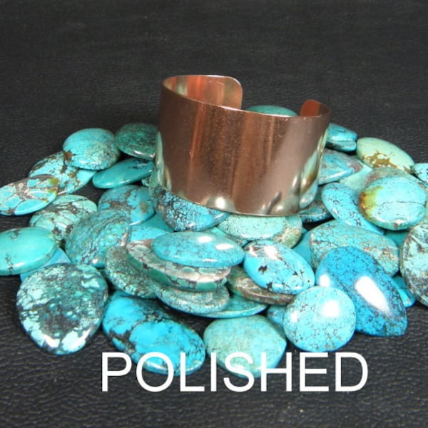 Copper Cuff Bracelet Blanks, 1 1/4" x 6", One Dozen polished finish copper cuff for enameling, adding patina, wire wrapping, flame painting