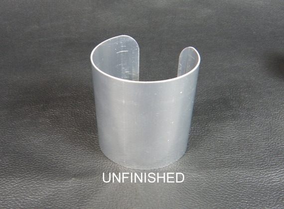 Aluminum Cuff Bracelet Blank, 2 1/2 inch x 6 inch, unfinished for decoupage, alcohol inks, bead embroidery, polymer clay