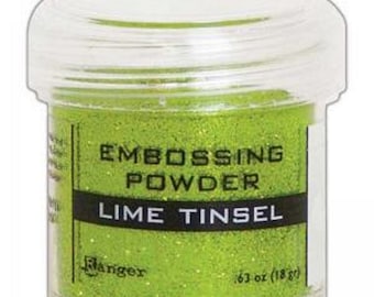 Ranger embossing powder, Lime Tinsel