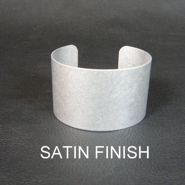 Aluminum Cuff Bracelet Blank, 1 1/2 inch x 6 inch, Satin finish, perfect for decoupage, alcohol inks, bead embroidery, polymer clay