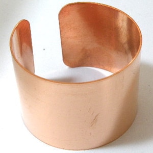 Copper cuff bracelet blanks wire wrapping etching enameling riveting unfinished bracelet base for flame painting 34 inch x 6 inch