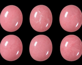 Set of 330 vintage 10x12 mm pink coral plastic cabochons