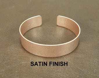 Brazalete de cobre en blanco, 1/2 pulg. x 6 pulg., Acabado satinado, ideal para pintar con llamas, ramilletes de muñeca, grabar y mucho más.
