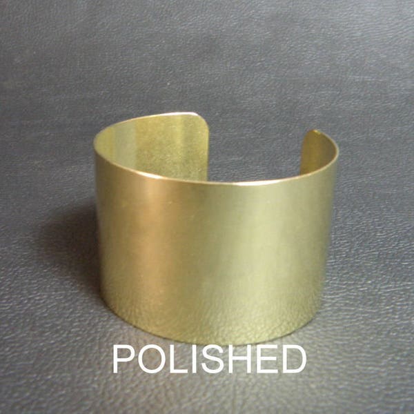 Brass Cuff Bracelet Blank, 1 1/2" x 6",  polished finish brass blank for wire wrapping, adding patina, alcohol inks, decoupage, embellishing