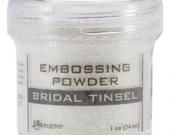 Ranger embossing powder, Bridal Tinsel