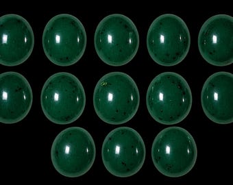 Lot of 288 vintage green 10x12 mm plastic cabochons