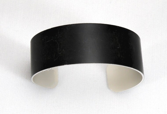 Anodized Aluminum Cuff Bracelet Blanks, 3/4 Inch X 6 Inch, BLACK, One Dozen  for Engraving, Stamping, Wire Wrapping, Embellishment 